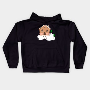 Candy gingerbread house Kids Hoodie